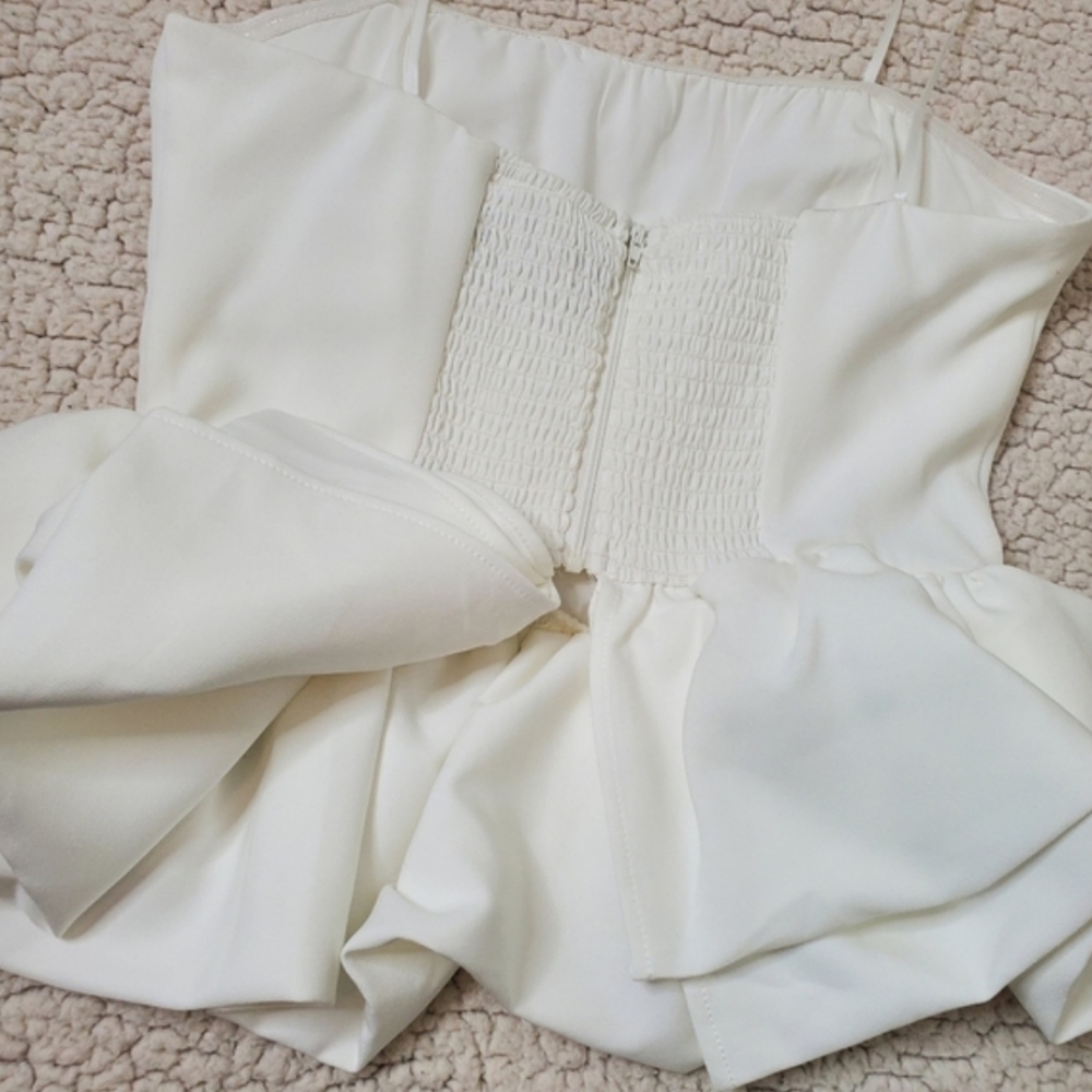 NWOT DO+BE Puffy Ruffles Strapless Top Size L Bubble Hem - Picture 13 of 16